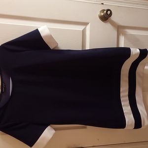 Shein Pull Over Dress Size US 8/10, Navy/White EUC